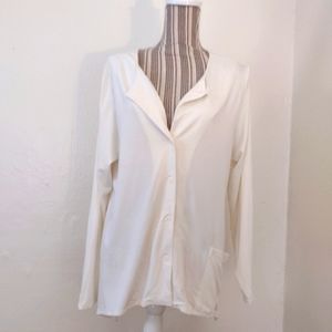 Fat Hat Clothing Cream Button Front Jersey Knit Cardigan NWT Size M